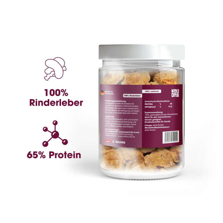 KAUDAS Hundeleckerli RinderleberPur Natursnack